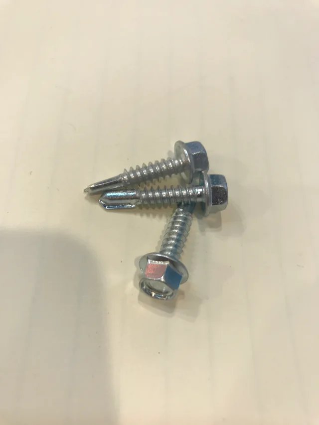 EPDM wahser+carbon steel hex self-drilling screw