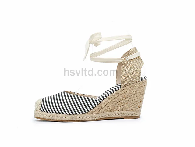 Hemp rope platform wedge Sandals