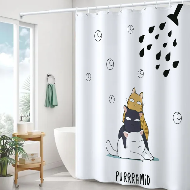 Cartoon Printed Shower Curtain