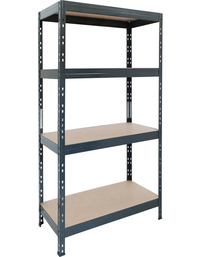 10102-5 Tier Garage Shelving Metal Racking, Steel & MDF Boltless Shelves