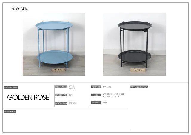 Metal tray table