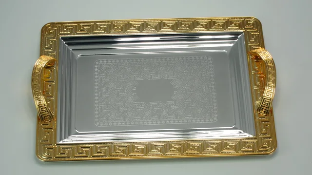 Silver plated serving tray