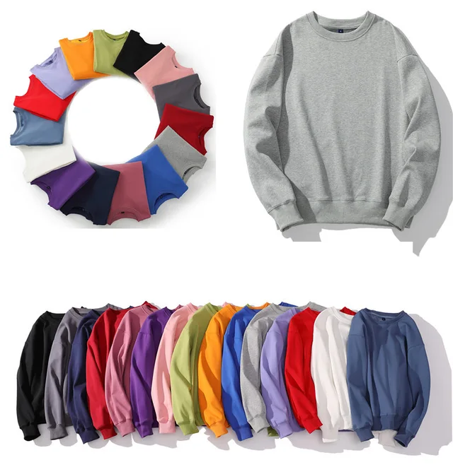 Cotton Crew neck sweatshirt with fleece