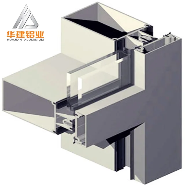 Extrusion aluminum glass curtain wall profile