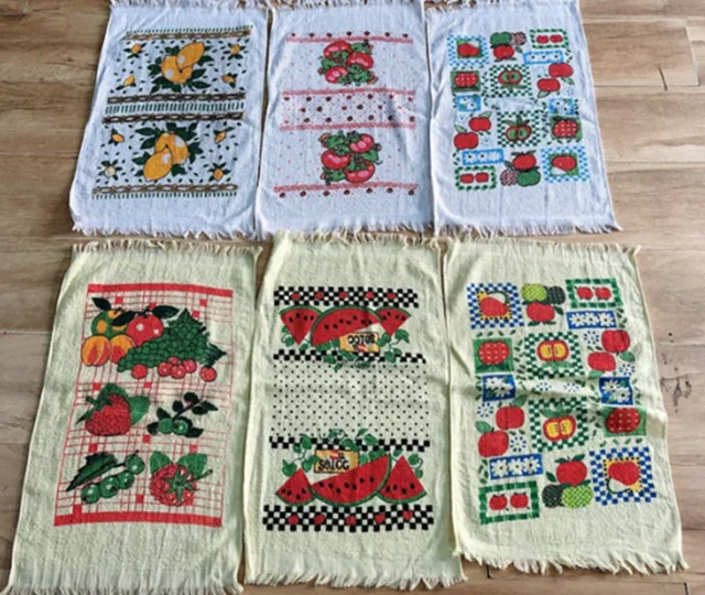Polyester cotton printed kitchen towel hand towel tea towe