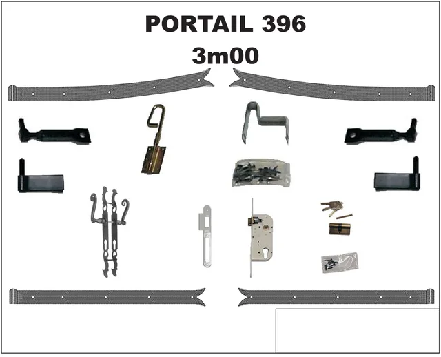 Wood gate hardware