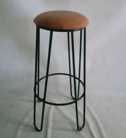 YR21032707 zhengheshun dinining room furniture iron structure stool with high leg