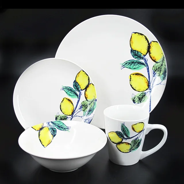 16pc decal porcelain dinnerware