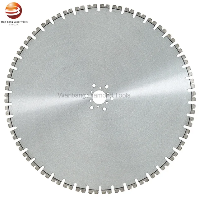 Laser welded diamond wall saw blade for wall demolition