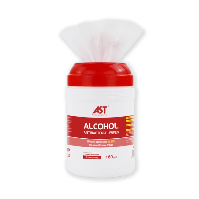 Anshegn AST 100pcs/160pcs/200pcs customized household medical use non alcohol dry wipes in barrel