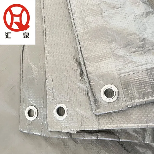 PE 200gsm 5x 8m Silver Brown Color Tarpaulin