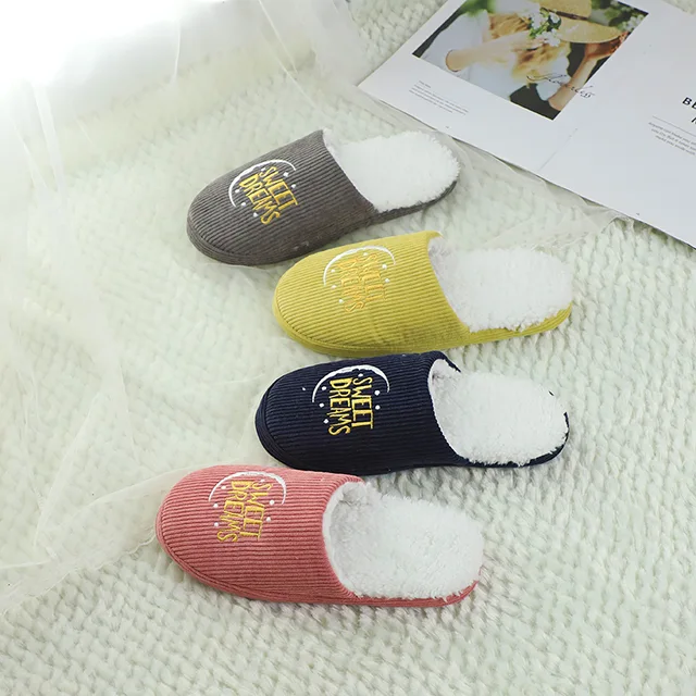 Corduroy indoor slipper