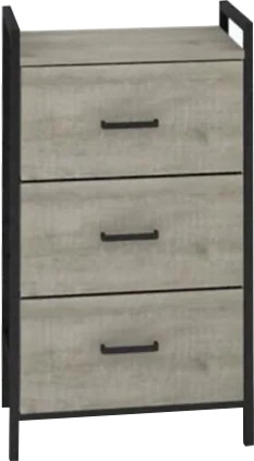 Industrial Drawer Dresser with 3 Drawers
