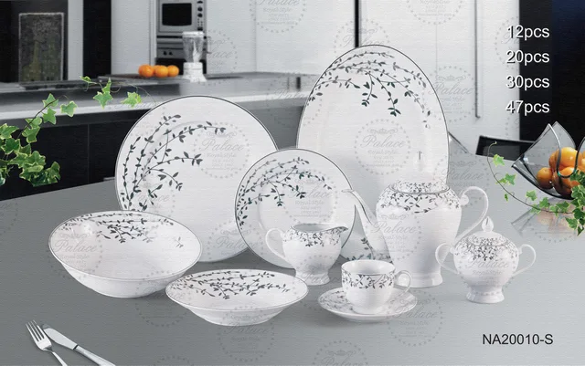 Porcelain 12pcs,20pcs, 30pcs, 47pcs, Plates, Cup & Saucers