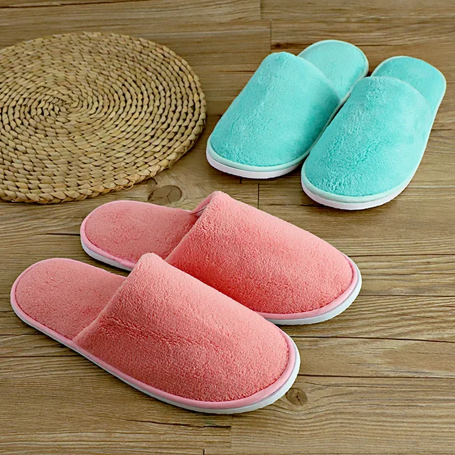 Coral fleece hotel slipper