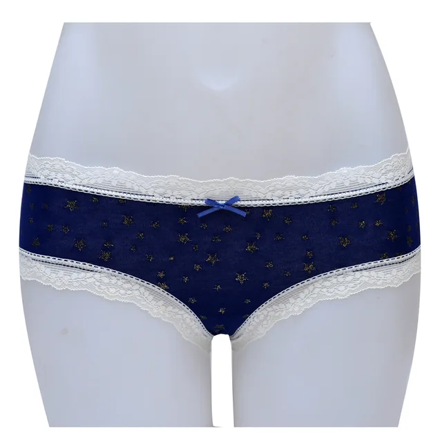 Lady Skin Friendly Comfortable Cotton Spandex Lace Wb Brief