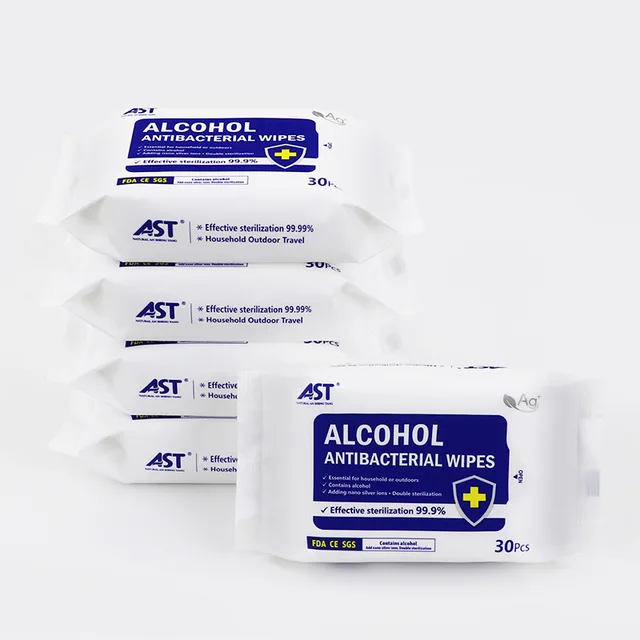 Ansheng diposable Alcohol Antibacterial Wet Wipes Effective Sterilization 99%