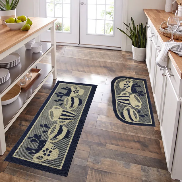 Kitchen room Runner rugs round PP anti skid kitchen mats