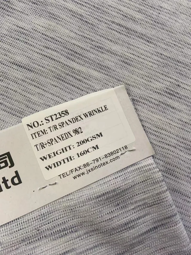 St2358 Tr Spandex 98/2 Wrinkle Fabric 200gsm 160cm