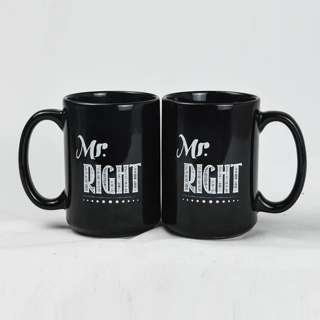 15oz ceramic black coffee mug,stoneware with decal
