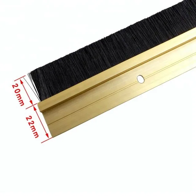 Aluminum Alloy Door Bottom Sweep；Aluminum Alloy holder strip brush for door sealing；