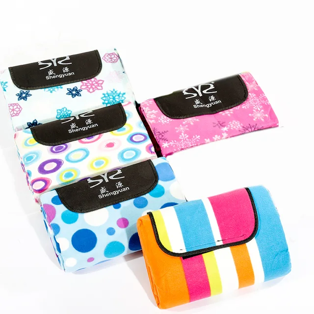 Waterproof polar fleece picnic blanket
