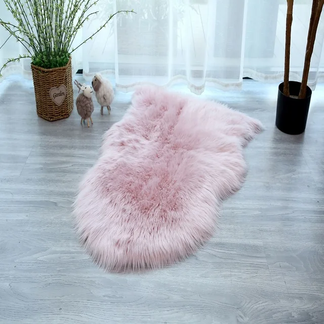 Fluffy sheepskin faux fur rug carpet Home decor Long hair faux fur floor area rug mat carpets