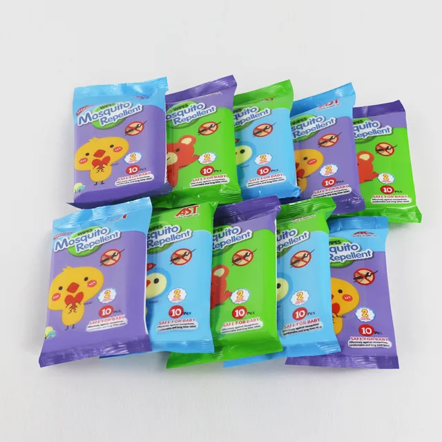 OEM Wipes Custom Biodegradable Baby Organic Citronella Mosquito Repellent Wet Wipes