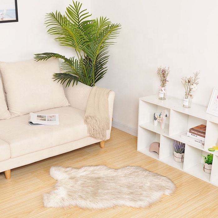 Fluffy shaggy fake fur carpet wholesale wolf fur carpets rugs decoration fur carpets and rugs for bedside
