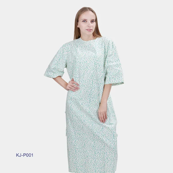 Charming printed fabric patient gown