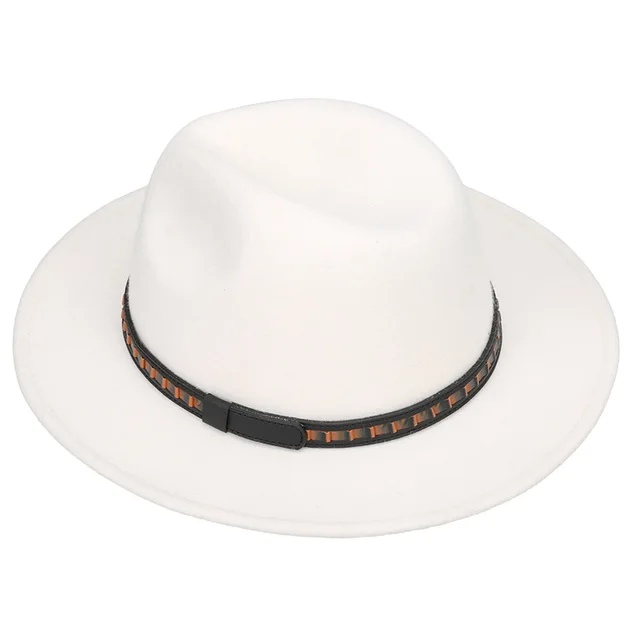 Ivory Wool Felt Fedora Hat