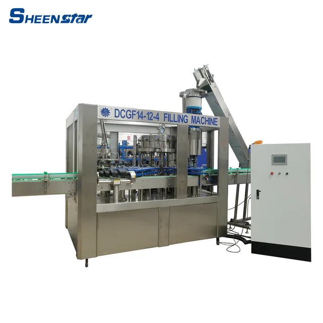 DXGF14-12-4 Glass bottle carbonated drink filling machine