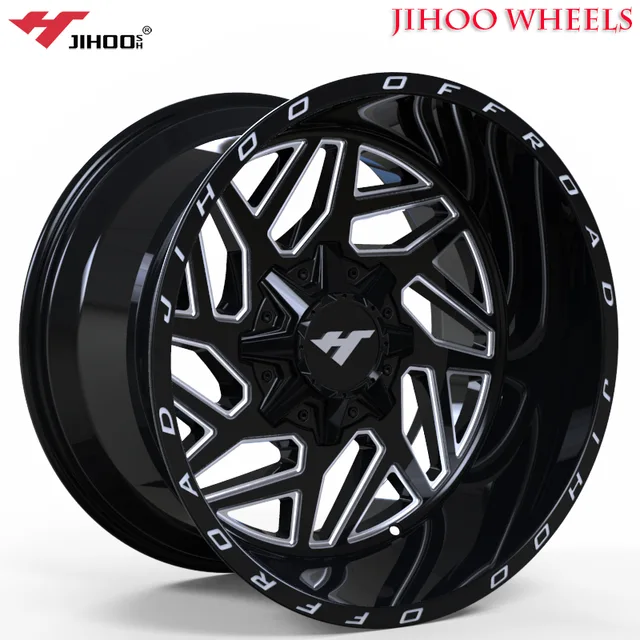 0AS9990 24 22 20 inch alloy wheel rims for car offroad suv aluminum alloy Wheels Rims with 5/6/8/*127-180 Jihoo Wheels