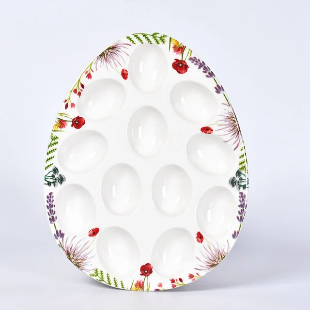 Easter Chef Buddy 12 Compartment egg holder Plate Carrier Deviled Egg Serving Plate Tray