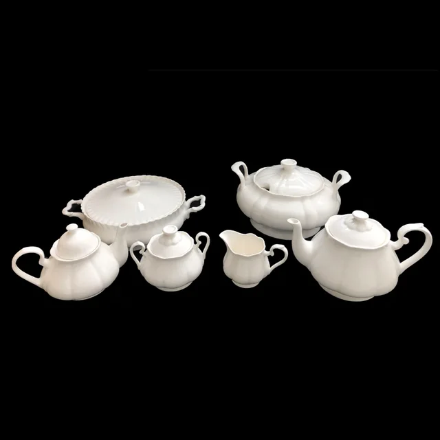 Elegant European-style simple ceramic milk jug sugar bowl product pot
