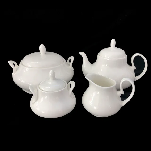 Ceramic pot set ceramic milk jug sugar bowl set ceramic coffee utensils teapot