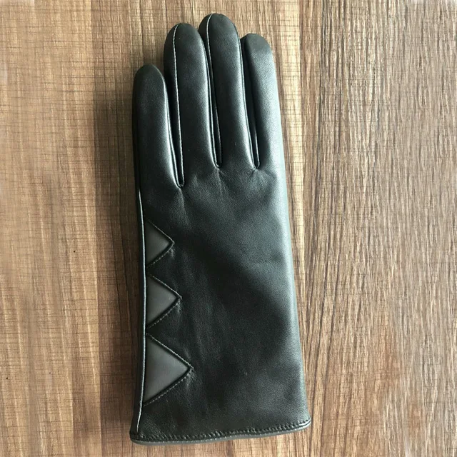 Women's classical fashion sheepskin leather gloves