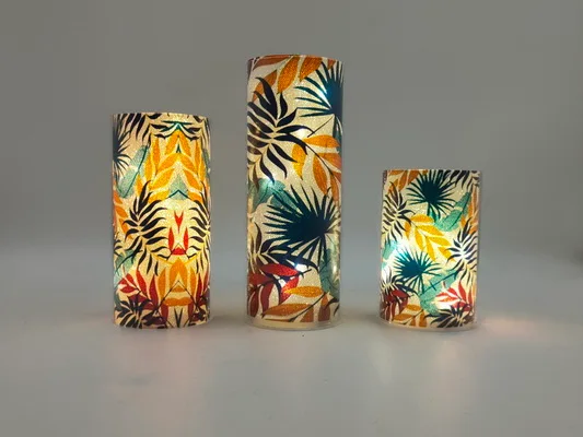LED Glass Cylinder Burricane,spring Design