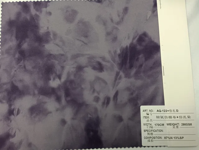 Staq122, 87%nylon 13%spandex280gsm 170cm Print Imitation Tie Dyed