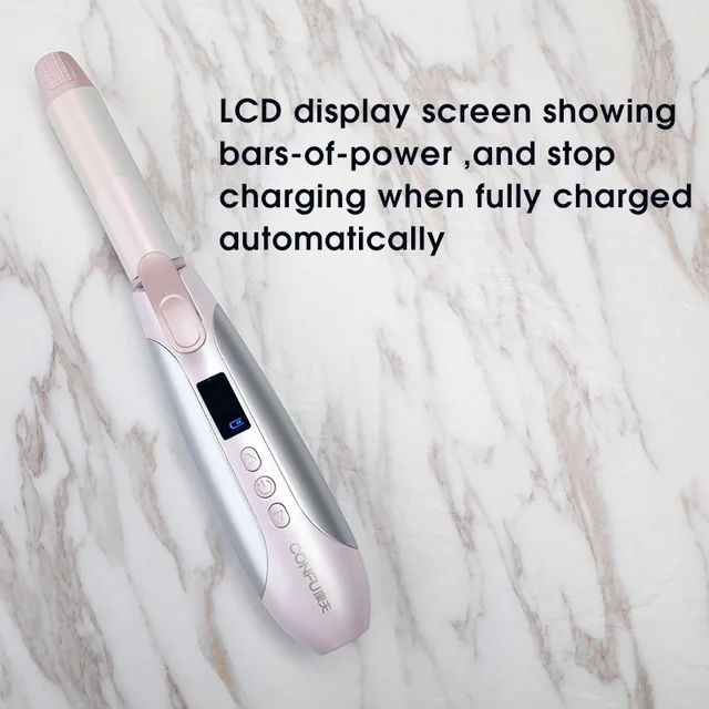 CONFU Wireless Reachargeable 2 in 1 Hair Straightener and Hair curler
