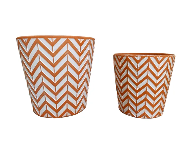 Red pottery flowerpot