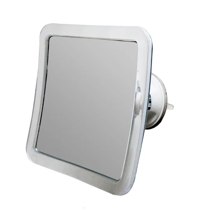 Plastic Square Anti-fog suction cup mirror with magnifying