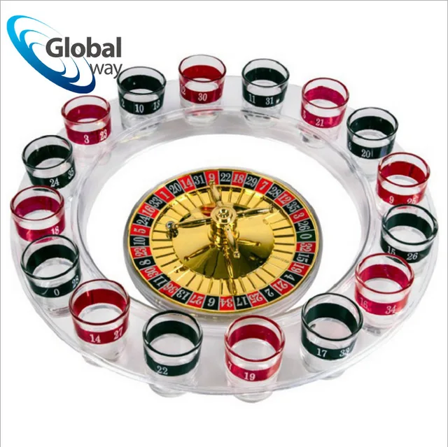16 Cup Gamble Set Shot Spinning Roulette Game drinking game