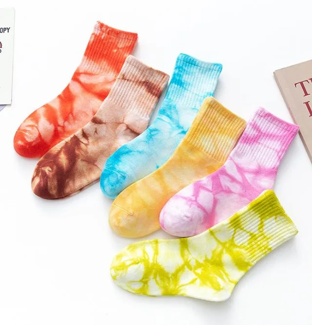 Tie-dye socks, lady socks, men socks