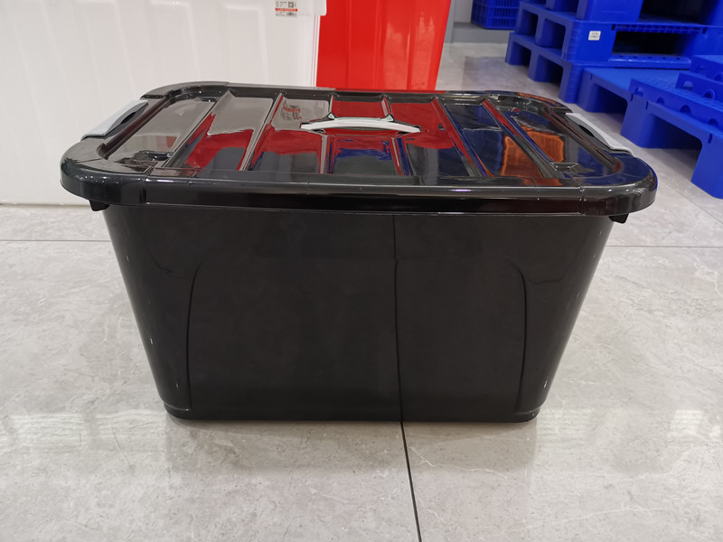 Home use storage boxes & bins wholesale plastic storage containers with lid, 55L