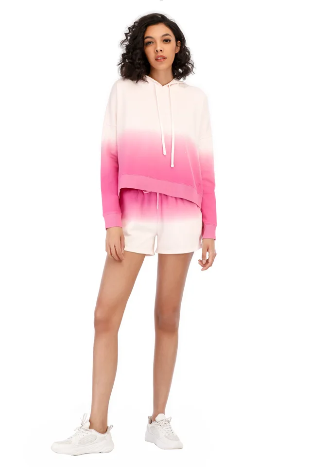 Ladies Hoodie Pullover & Shorts