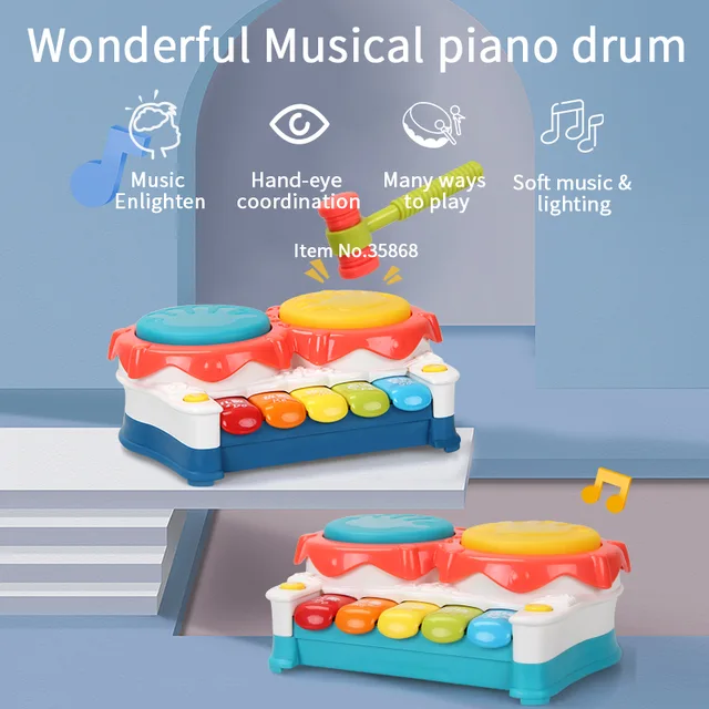Musical piano drum& piano with a hammer