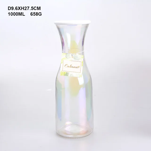 Glass Water Jug Modern Pitcher Jug Fridge Jug for Milk Iced Juice