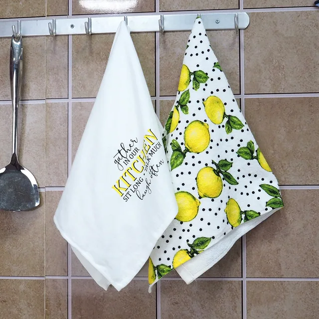 Hot sale customized cotton kitchen towel 15*25 inch
