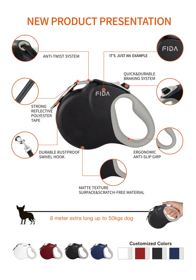 Fida Retractable Dog Leash